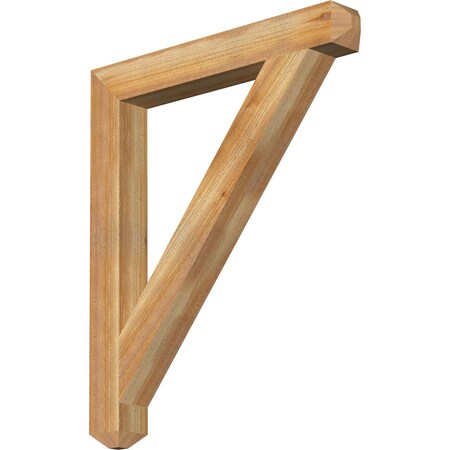 Ekena Millwork Traditional Craftsman Rough Sawn Bracket, Western Red Cedar, 4"W x 32"D x 38"H BKT04X32X38TRA04RWR
